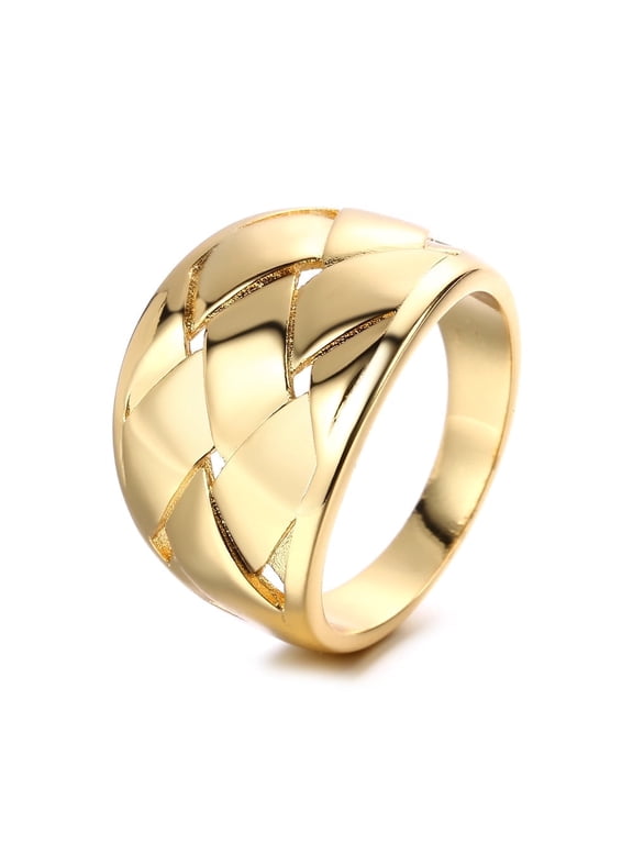 14K Gold Plated Criss Cross Ring