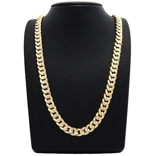 14K Gold Cuban Link Chain 24'' - Walmart.com