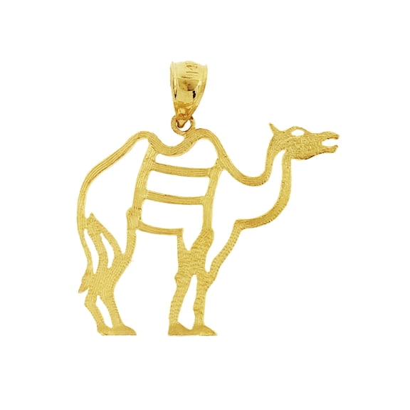 14K Gold Cut-Out Camel Pendant