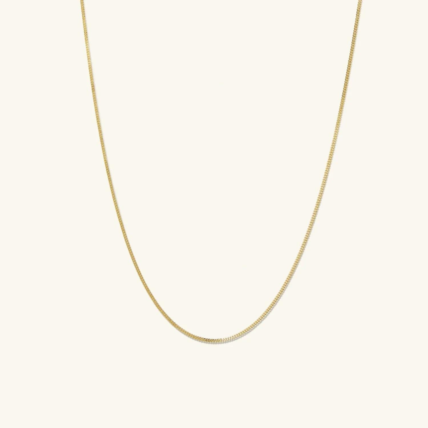 14K Gold Dainty Baby Curb Chain Necklace 16 24 Walmart