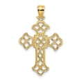 thumbnail image 1 of 14K Gold Delicate Cut-Out Cross Charm, 1 of 4