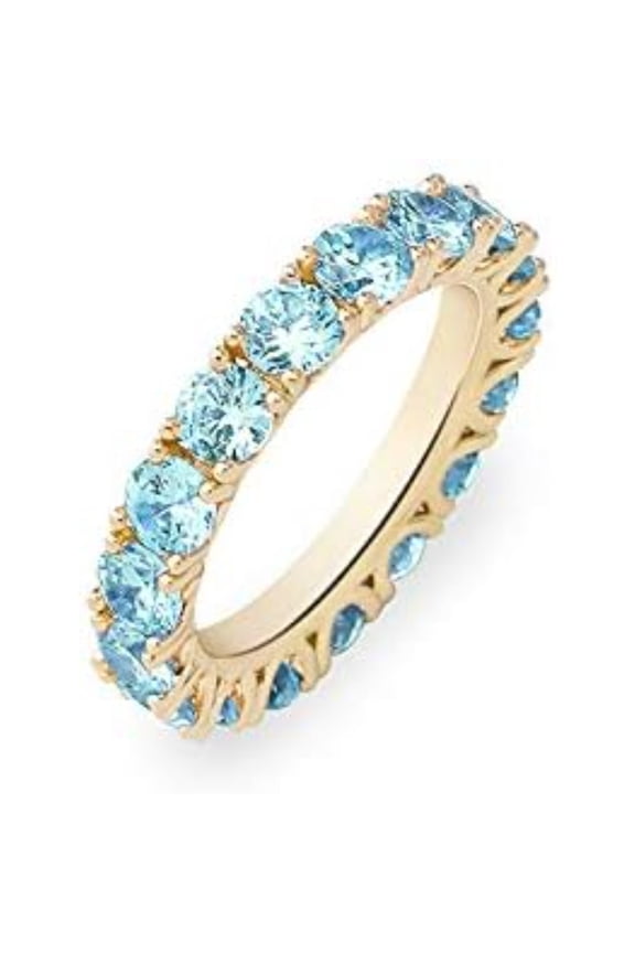 14K Gold Densely Set Moissanite Ring, 4mm Round Single-Row Ring, A Simplistic Yet Elegant Token for Memorable Moments,Fathers Day for Dad