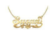 FROST NYC 14K Gold Diamond Cut Name Plate Necklace | Style #48