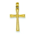 thumbnail image 1 of 14K Gold Diamond Cut X Cross Pendant Charm Jewelry 27 x 14mm, 1 of 3