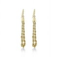 thumbnail image 1 of 14K Gold Double Rope Chain Drop Earrings, 1.75 grams, 1 of 2