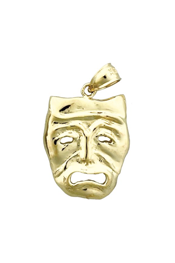 14K Gold Drama Mask Charm
