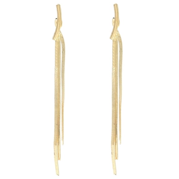 Amy and Annette 14K Gold Plated Drop and Dangle Diamond Earrings