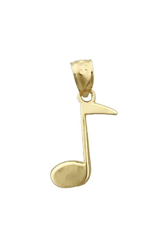 14K Gold Eighth Musical Note Charm