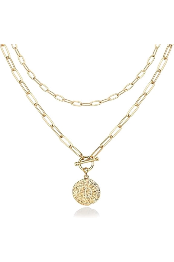 14K Gold-Electroplated/Silver-Plated Layered Necklace for Women, Cutting-edge Minimalist Cuban Chain, Adjustable Pendant, Light Luxury Style, Daily Wear Jewelry[l364]