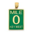 thumbnail image 1 of 14K Gold Enamel Mile Marker 0/ Key West Charm, 1 of 4