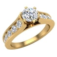 thumbnail image 1 of 14K Gold Engagement Rings 1.00 CT TW Diamond Ring Gift Box Authenticity Cards Riviera Shank, 1 of 5