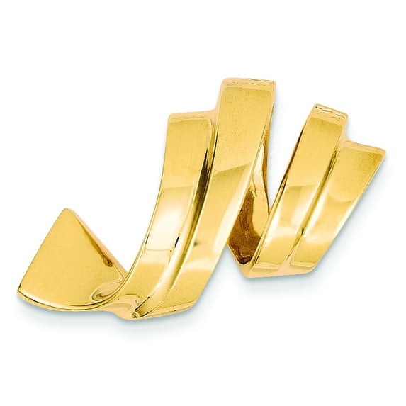 14K Gold Fancy Omega Slide Pendant Charm Jewelry New AA