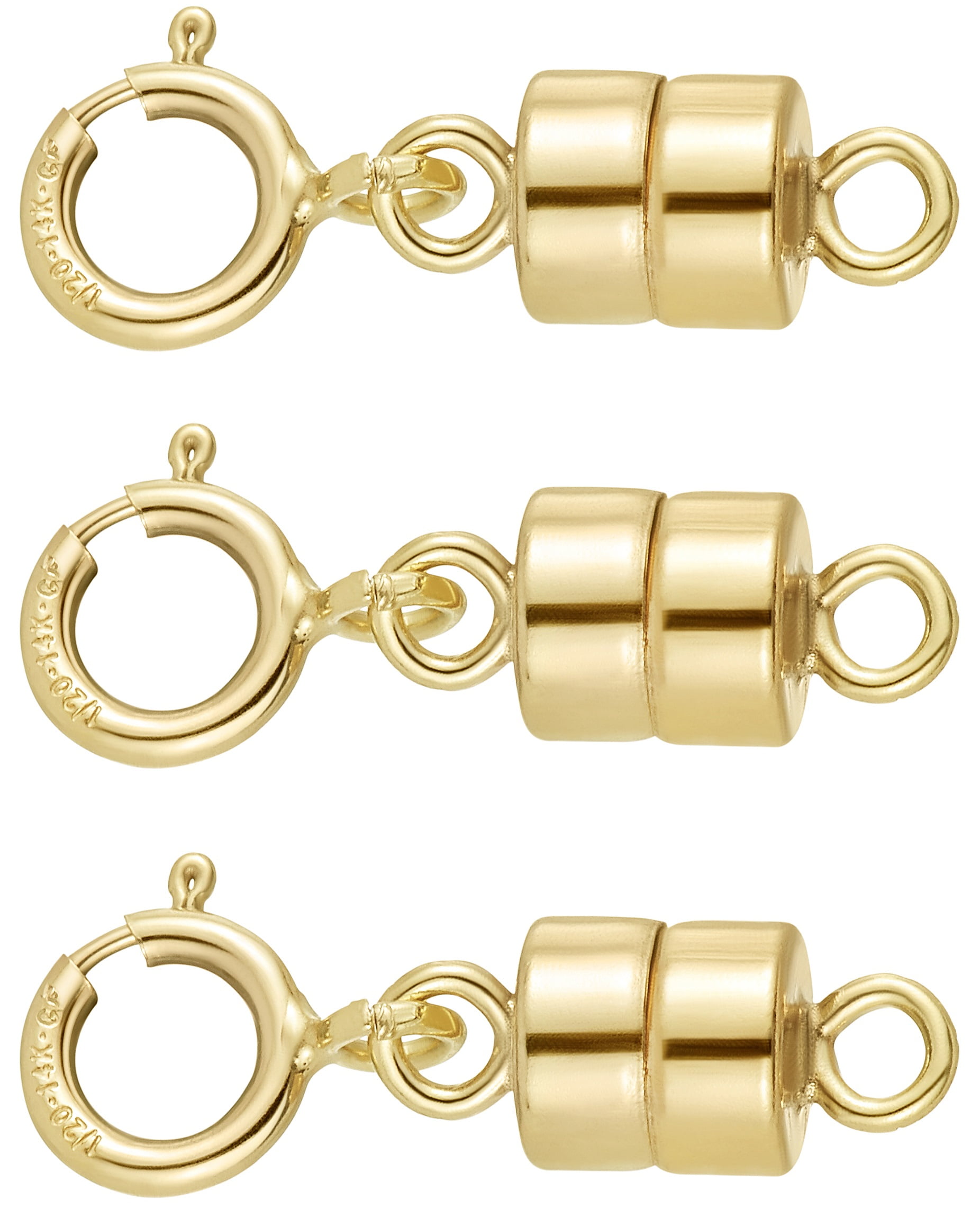 14K Gold Filled 4.5 mm Magnetic Clasp Converter for Jewelry and Necklaces | Made in USA [3 Pieces]