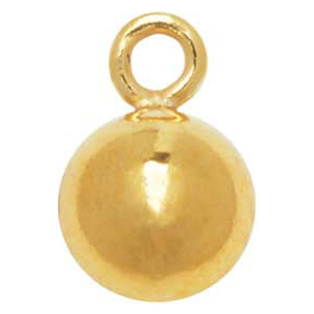 4mm Plain Round Ball Drops 14K Gold Filled Charms (F01GF) 