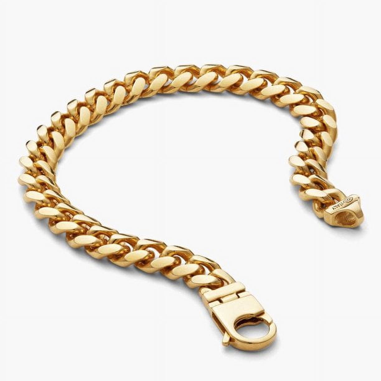 OC JEWELRY 14K Gold/ Filled Cuban Link Bracelet 8mm Unisex.
