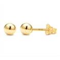 thumbnail image 1 of Kezef 14K Yellow Gold Filled Round Ball Stud Earrings for Women - 4mm, 1 of 8