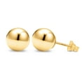 thumbnail image 1 of Kezef 14K Yellow Gold Filled Round Ball Stud Earrings for Women - 8mm, 1 of 8