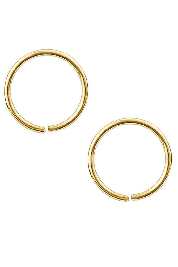 14K Gold Filled Hoop Earrings for Nose, Septum, Ear Helix, Tragus 8mm 20 GA