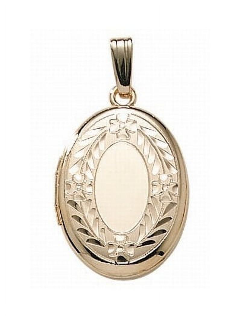14K Gold Filled Oval Locket - 1/2 inch x 3/4 inch - Walmart.com