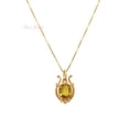 thumbnail image 1 of 14K Gold Filled Yellow Sapphire Pendant: Handmade Astrological Rashi Ratan, 1 of 2