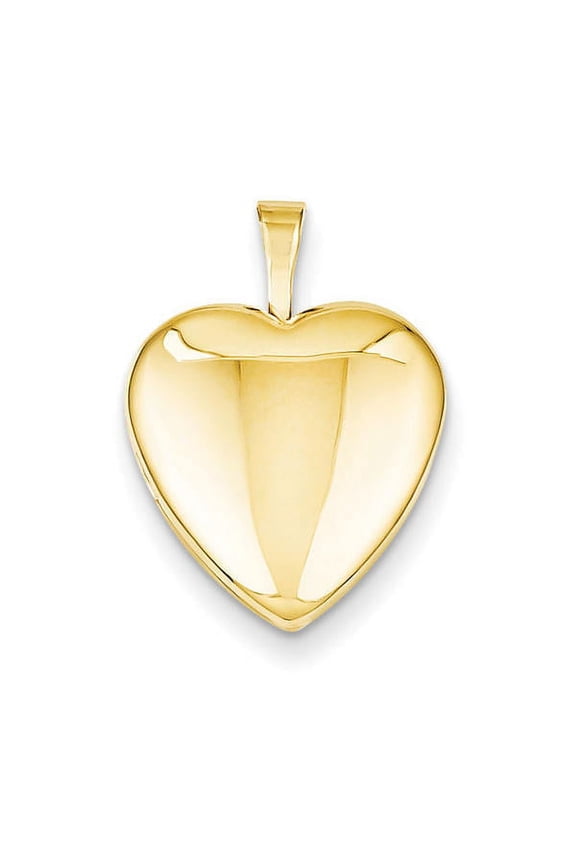 14K Gold Filled Yellow Small Plain Heart Locket 2/3 Inch X 2/3 Inch