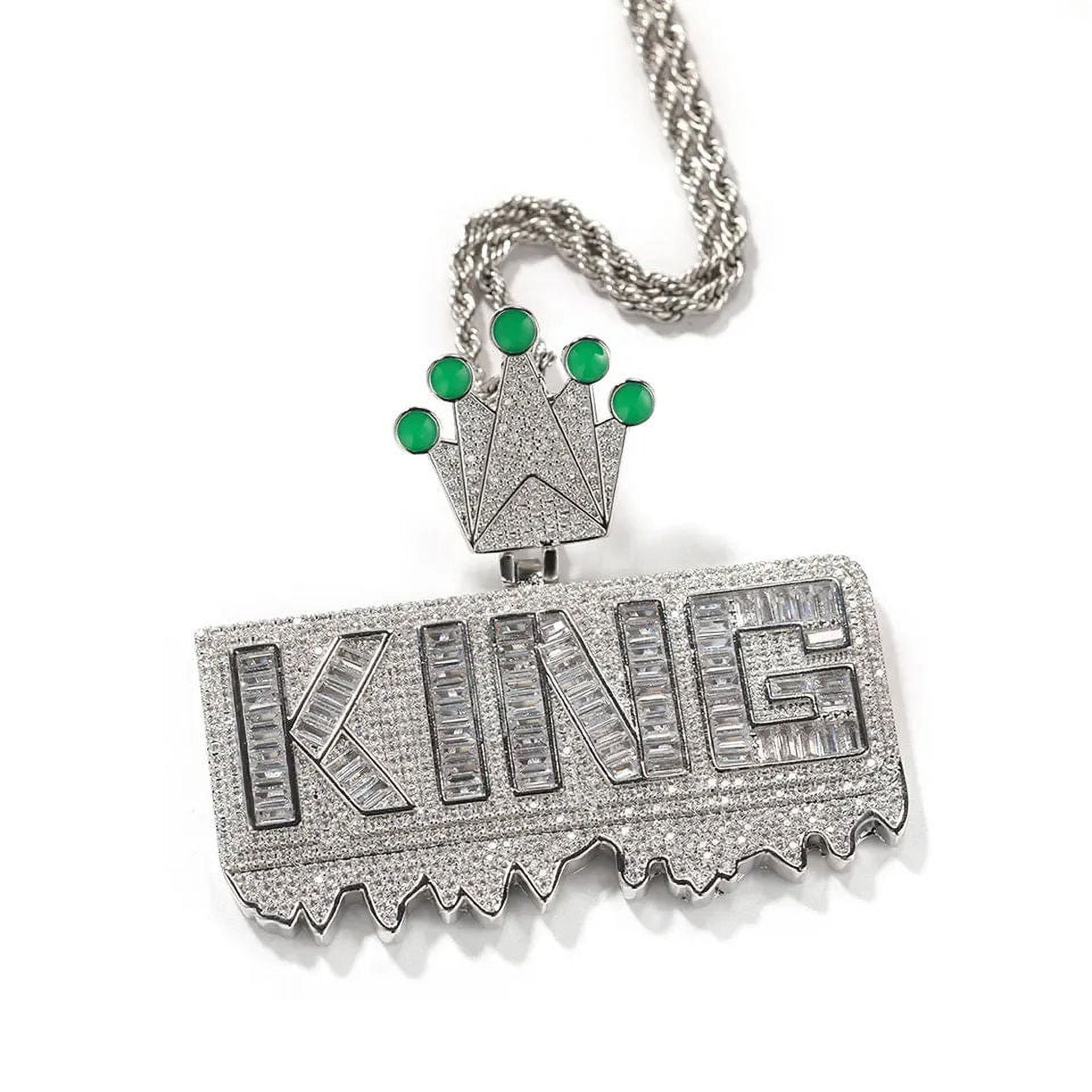 14K Gold Finish Simulated Diamond Custom Hip Hop Iced Out Bling King ...
