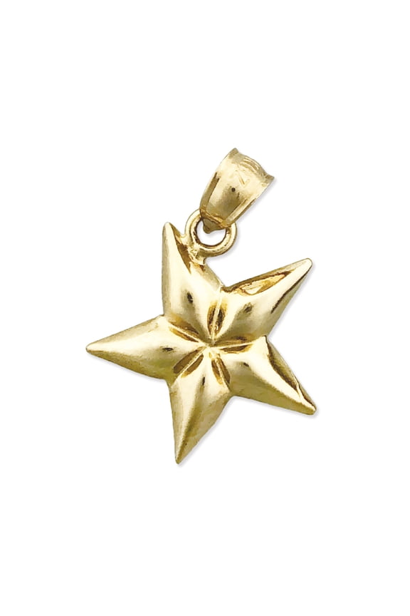 14K Gold Five Point Star Charm