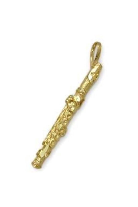 14K Gold Flute Charm Jewelry FindingKing