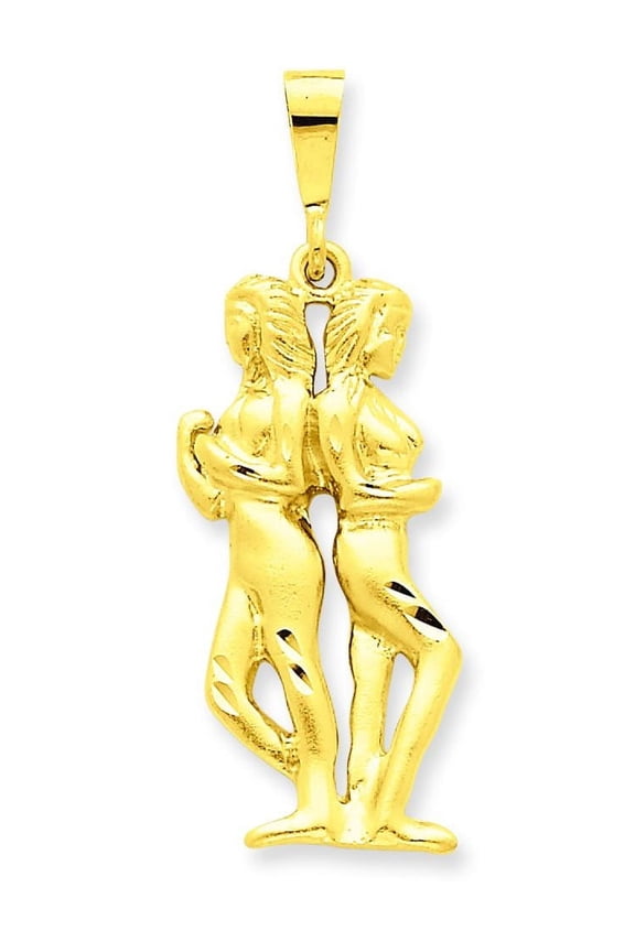 14K Gold Gemini Zodiac Charm Jewelry