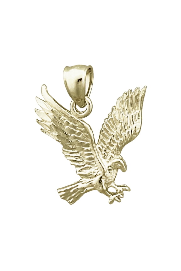 14K Gold Golden Eagle Pendant