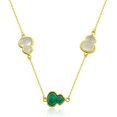 thumbnail image 1 of 14K Gold Gourd Pendant Necklace, Natural Jadeite Necklace, New Oriental Style Lucky Fortune Jewelry for Her, 1 of 4