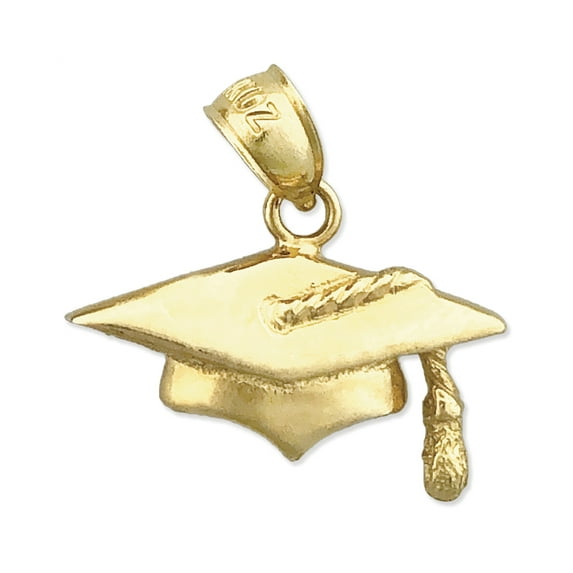 14K Gold Graduation Cap with Tassel Charm