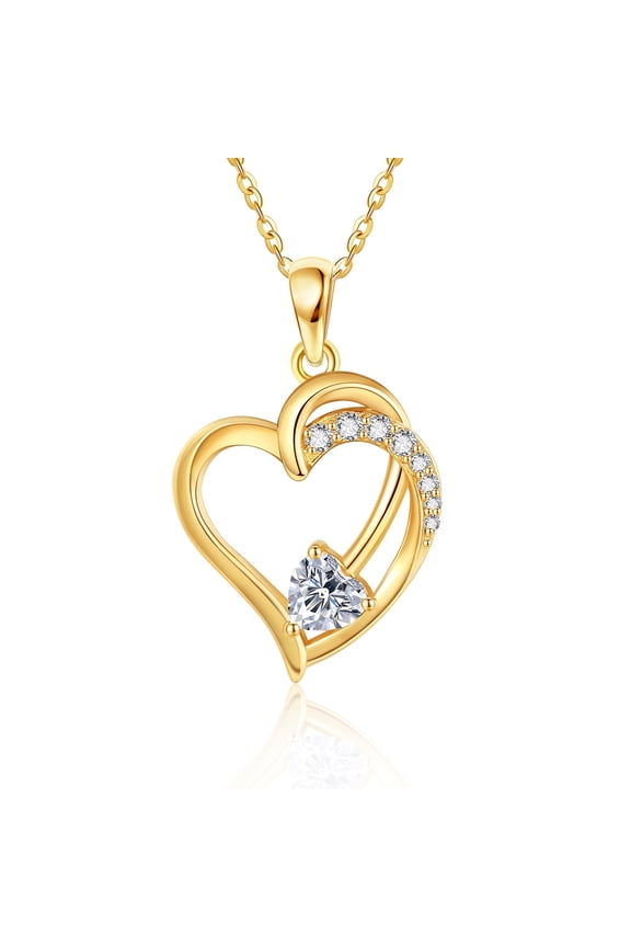 14K Gold Heart Necklace for Women Real Gold Heart Jewelry Solid Gold Heart Jewelry Gifts for Her
