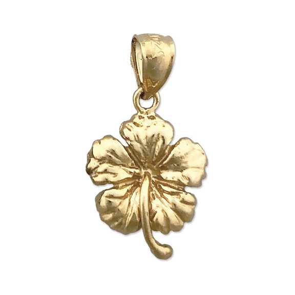 14K Gold Hibiscus Charm