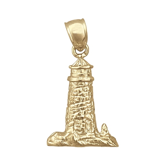 14K Gold Historic Lighthouse Charm