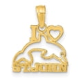thumbnail image 1 of 14K Gold I Heart St. John W/Dolphin Pendant, 1 of 4