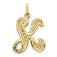 thumbnail image 1 of 14K Gold Initial K Charm Jewelry, 1 of 3