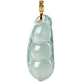 thumbnail image 1 of 14K Gold Jade Green Bean Necklace, Lucky Jade Necklace - Perfect Birthday and Mother's Day Gift for Mother, Wife and Girlfriend, 1 of 5