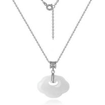 14K Gold Jade Pendant Necklace, Blessing Ruyi Jade Necklace, Beautiful Jewelry Gift for Mother, Wife, Girlfriend