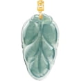 thumbnail image 1 of 14K Gold Jade Pendant Necklace, Jade Leaf Pendant Necklace, Women's Day, Mother's Day Gift for Mother, Wife, Girlfriend, 1 of 5