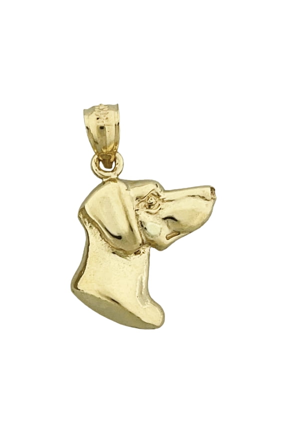 14K Gold Labrador Retriever Side View Head Charm