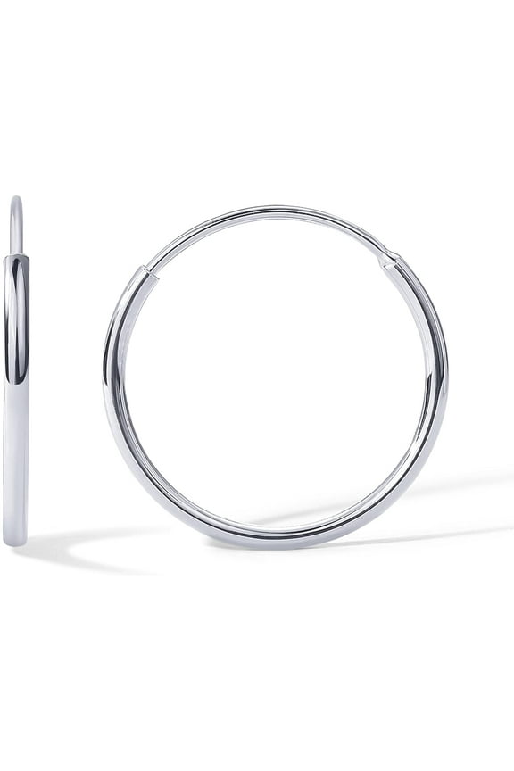 14K Gold Lightweight Infinity Sleeper Hoops | Thin Endless Infinity Huggie Hoop Earrings for Women | 14K Solid Gold & 14K Gold Plated Earrings - View Video for Easy Wearing Guide