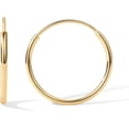thumbnail image 1 of 14K Gold Lightweight Infinity Sleeper Hoops | Thin Endless Infinity Huggie Hoop Earrings for Women | 14K Solid Gold & 14K Gold Plated Earrings - View Video for Easy Wearing Guide, 1 of 2