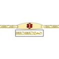 thumbnail image 1 of 14K Gold Medical ID Bracelet W/ Figaro Chain with Enamel - 7-1/2 Inch, 1 of 1