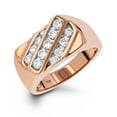 thumbnail image 1 of 14K Gold Men Natural 1 Ctw Diamond Ring (Rose Gold Size 8), 1 of 3