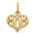 thumbnail image 1 of 14K Gold Mom Heart Charm Mother Mommy Love Pendant, 1 of 2