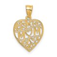 thumbnail image 1 of 14K Gold Mom In Heart Charm, 1 of 4