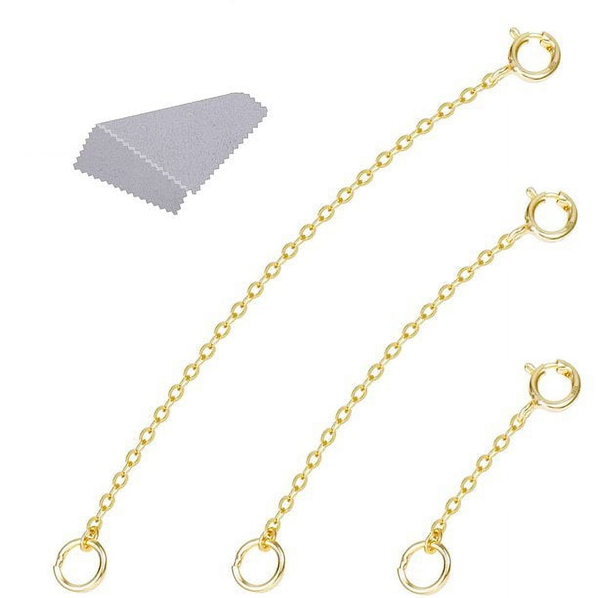 14K Gold Necklace Extenders 925 Sterling Silver Chain Extension