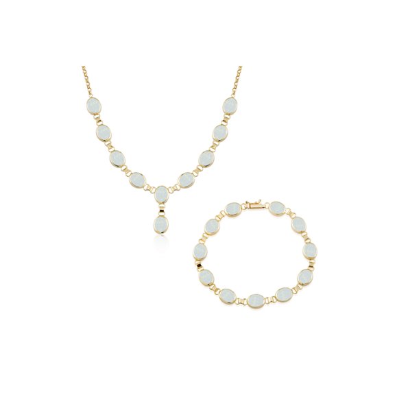 14K Gold Necklace, Opal Necklace, White Color, Necklace For Women, Gift For Her, Gold Chain Necklace, Opal Stone, Anniversary Gift