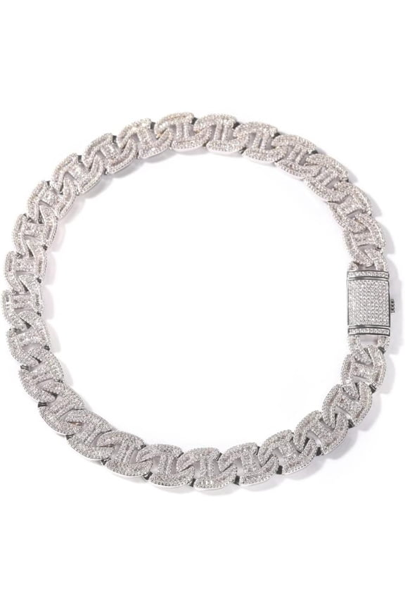 14K Gold Over 925 Silver 16mm Hip-Hop Bracelet, Z-Lock Moissanite Cuban Chain, Bold & Modern Choice for Birthdays or Urban Events,Dad Gifts